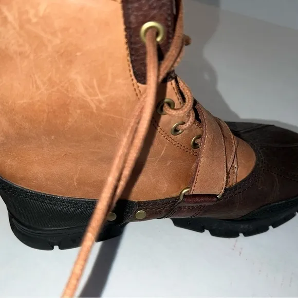 Polo Ralph Lauren Mens Brown Tavin High Leather Boots