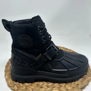 POLO RALPH LAUREN Oslo High Boots Leather Black Size 7.5 Men's