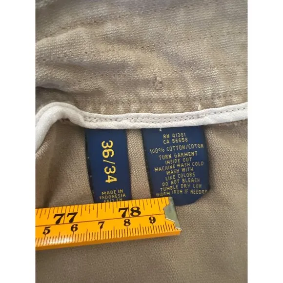 Polo Ralph Lauren Surplus Utility Chino Cargo‎ Pants - Khaki 36x34 - workwear