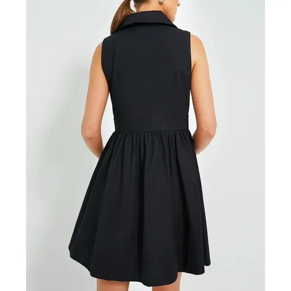 POMANDER PLACE Black Sleeveless Noelle Shirt Dress