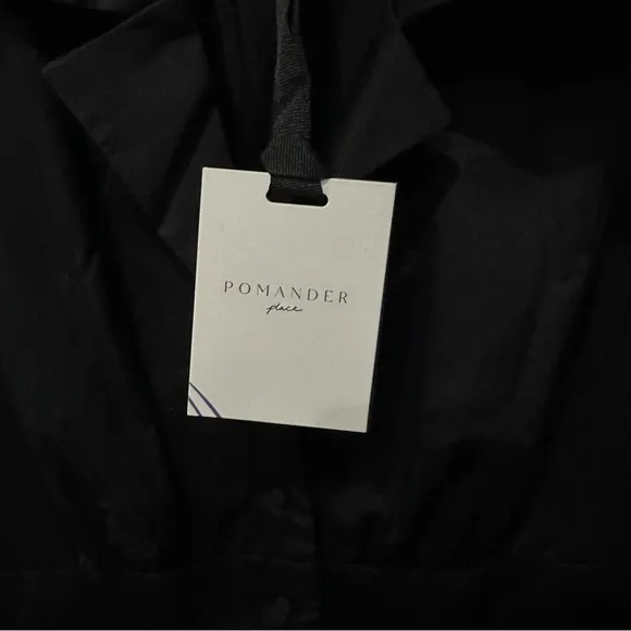 POMANDER PLACE Black Sleeveless Noelle Shirt Dress