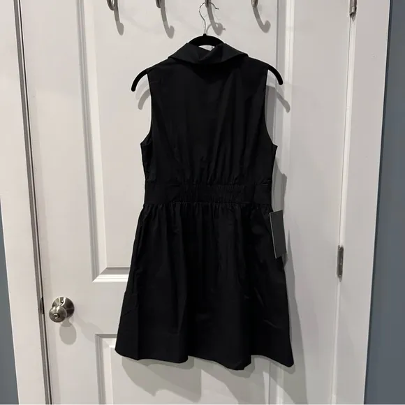 POMANDER PLACE Black Sleeveless Noelle Shirt Dress
