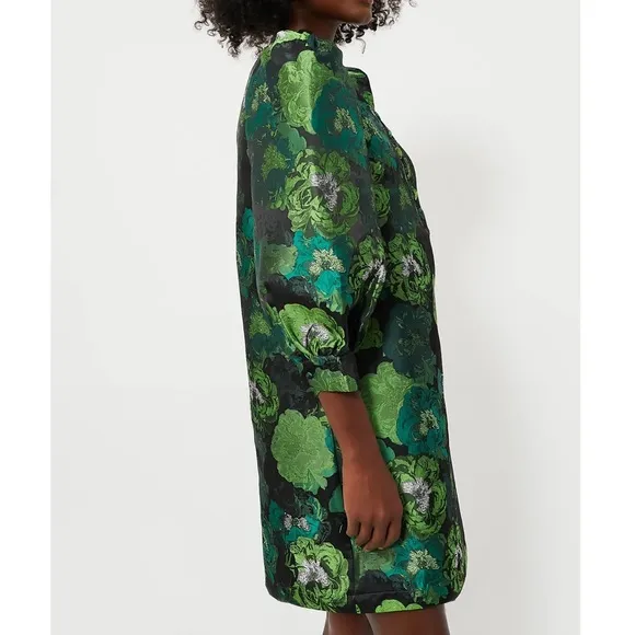 POMANDER PLACE Green Jacquard Samantha Dress NEW