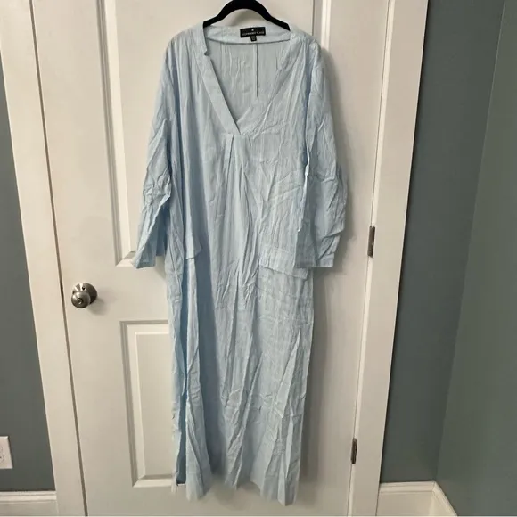 POMANDER PLACE Light Blue Carolina Caftan