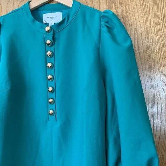 Pomander Place Samantha Mini Dress in Verdant Green Size S