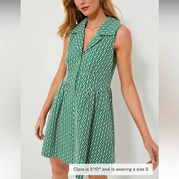 POMANDER PLACEGreenbriar Eyelet Sleeveless Noelle Shirt Dress