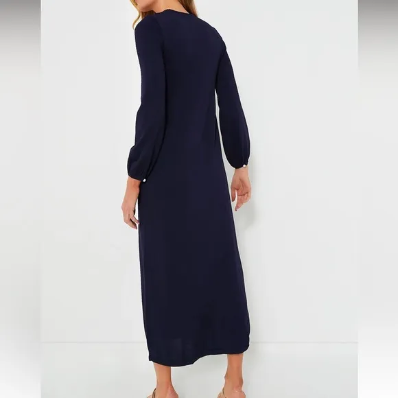 POMANDER PLACENavy Double Knit Lennox Dress