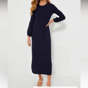 POMANDER PLACENavy Double Knit Lennox Dress