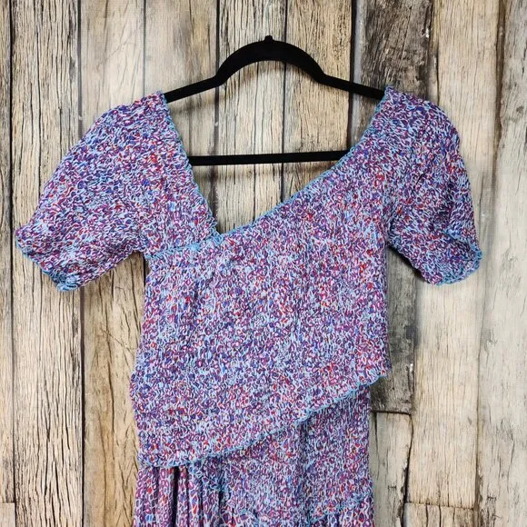 Poupette St. Barth SOLEDAD Floral Smocked Dress - M