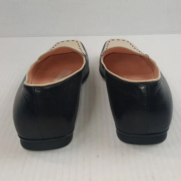PRADA Black Beige Square ToeTwo-Tone Loafers