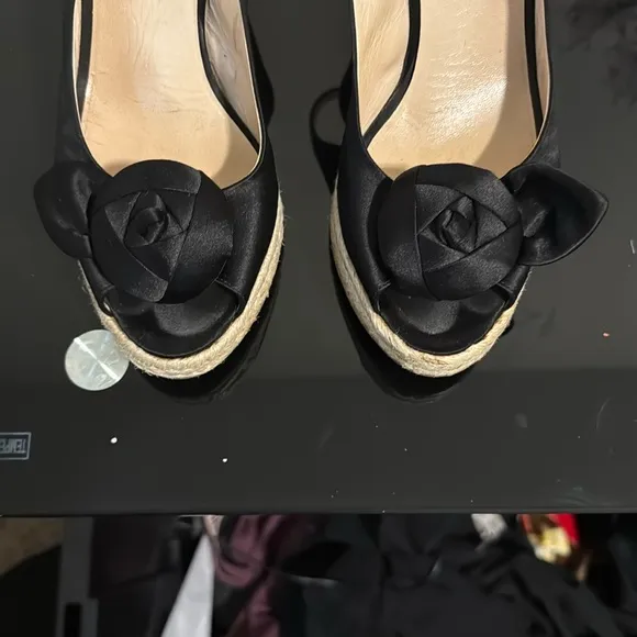 Prada Black Espadrille Shoes with Sophisticated Design