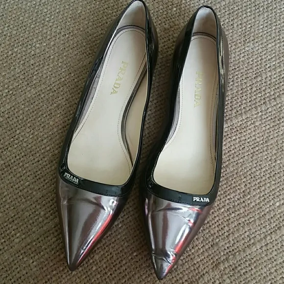 Prada  metalic flats