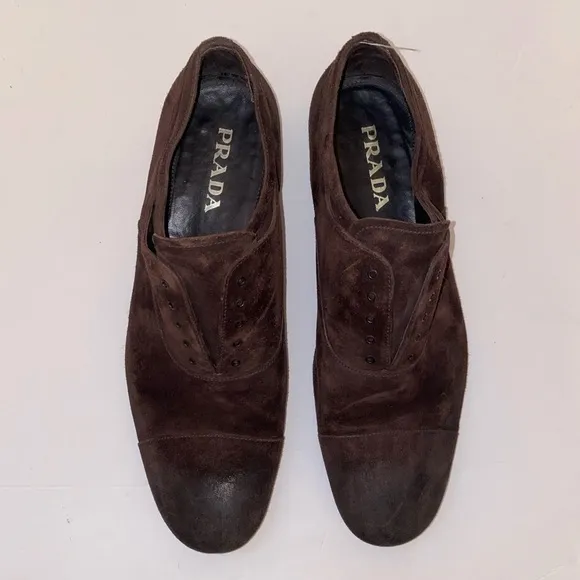 Prada suede loafers
