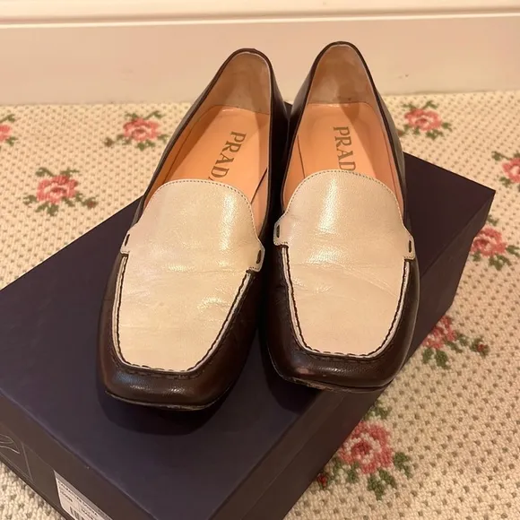 Prada Two Tone Loafers