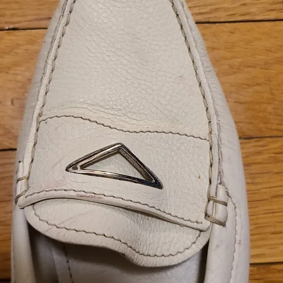 PRADA white loafers