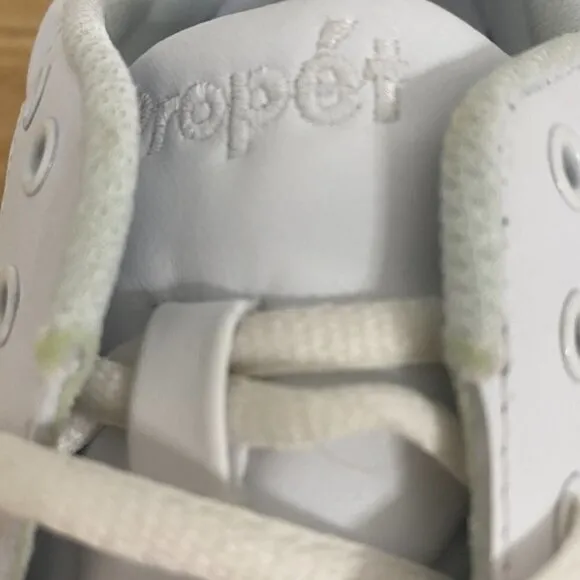 Propet Sanford White Leather Walking Sneakers, Men's Size 11(5E) Extra Wide