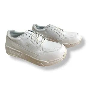 Propet Sanford White Leather Walking Sneakers, Men's Size 11(5E) Extra Wide