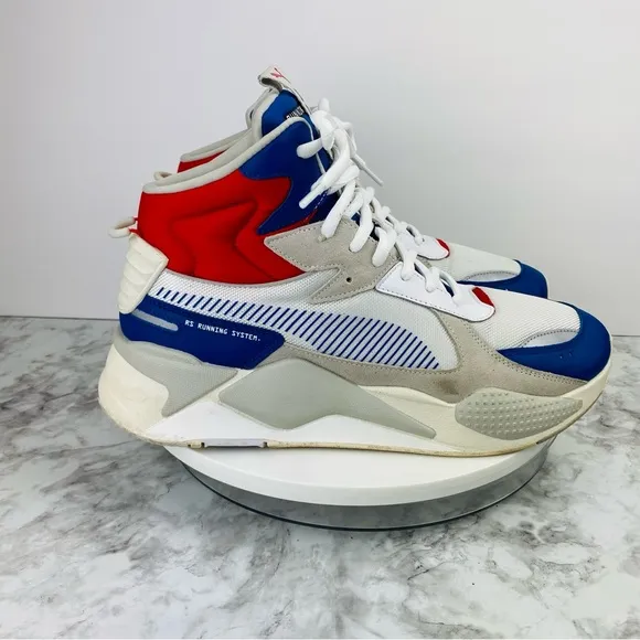 PUMA Sneaker Mens 12 RS-X Utility Mid Galaxy Blue White 369821-02 Running System