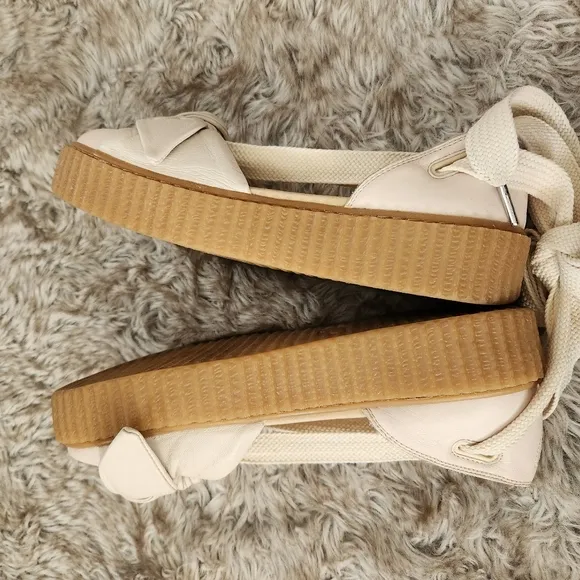 Puma X Fenty By Rihanna Bow Creeper Beige Women's Sandals Size 8