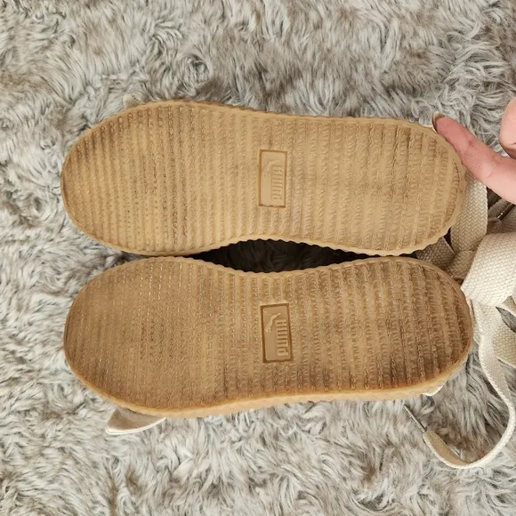 Puma X Fenty By Rihanna Bow Creeper Beige Women's Sandals Size 8