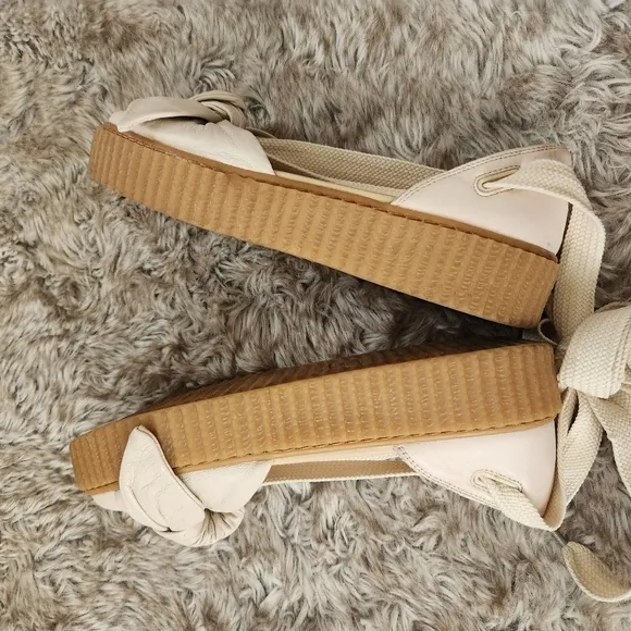 Puma X Fenty By Rihanna Bow Creeper Beige Women's Sandals Size 8