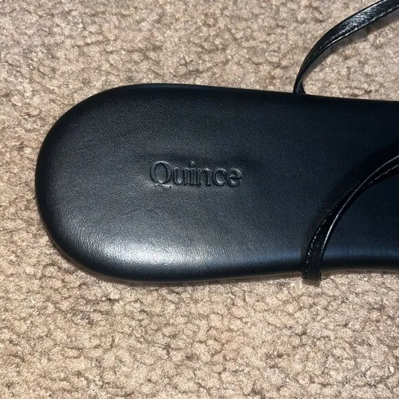 Quince 100% Leather Wrap Sandal Black 10