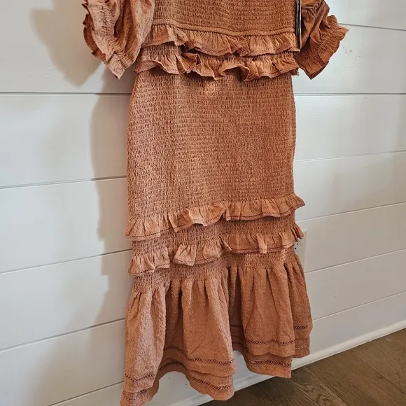 Rachel Parcell ladies dress dusty peach sz L