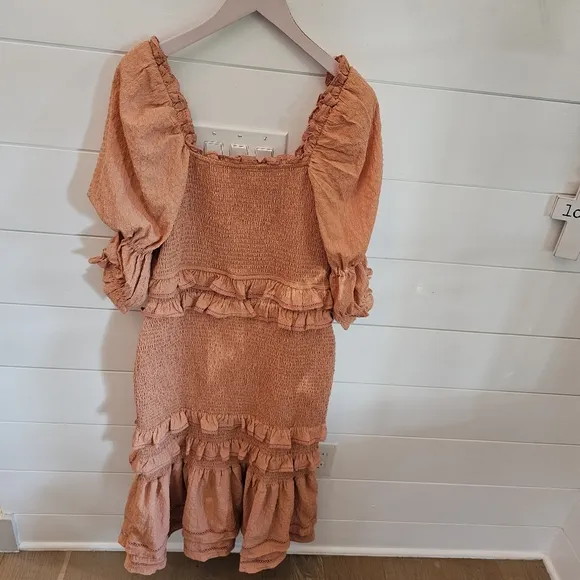 Rachel Parcell ladies dress dusty peach sz L