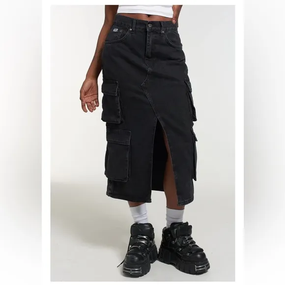Ragged Priest COMBAT SODA SKIRT - CHARCOAL