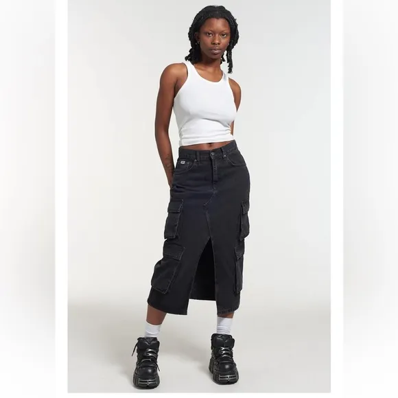 Ragged Priest COMBAT SODA SKIRT - CHARCOAL