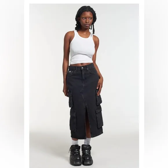 Ragged Priest COMBAT SODA SKIRT - CHARCOAL