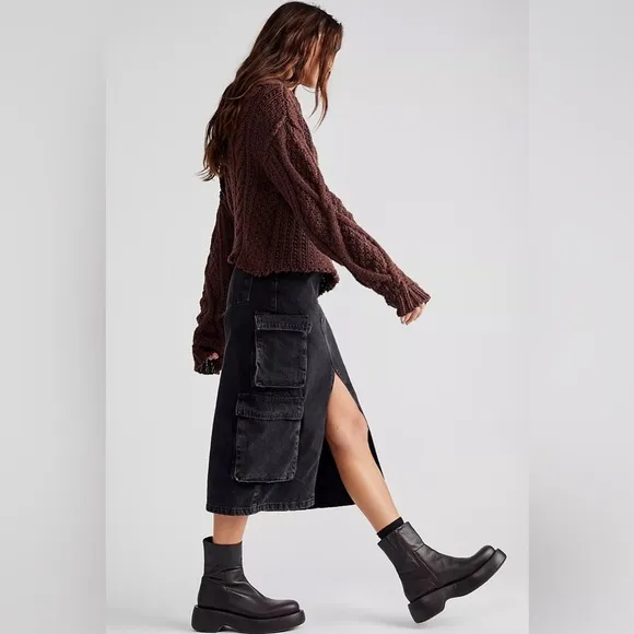 Ragged Priest COMBAT SODA SKIRT - CHARCOAL