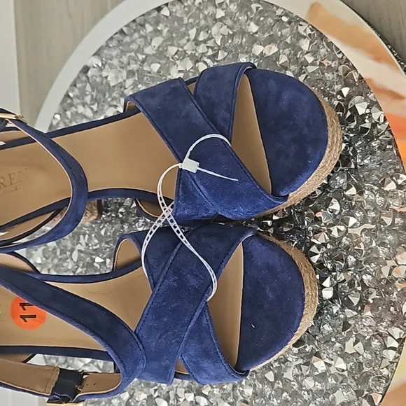 Ralph Lauren Suede Platform Sandals