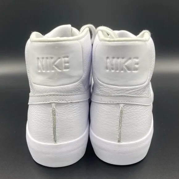 Rare 2018 Nike Blazer Sneakers Royal QS Triple White Mid Men's Size 10