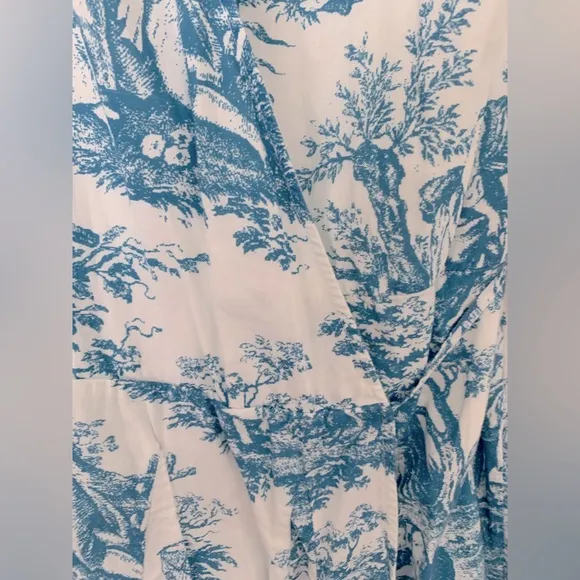 RARE Rhode ROSIE COTTON MINI WRAP DRESS IN FRENCH WHITE TOILE