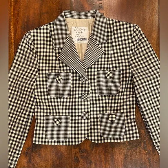 Rare Vintage Moschino Cheap N’ Chic Cropped Blazer