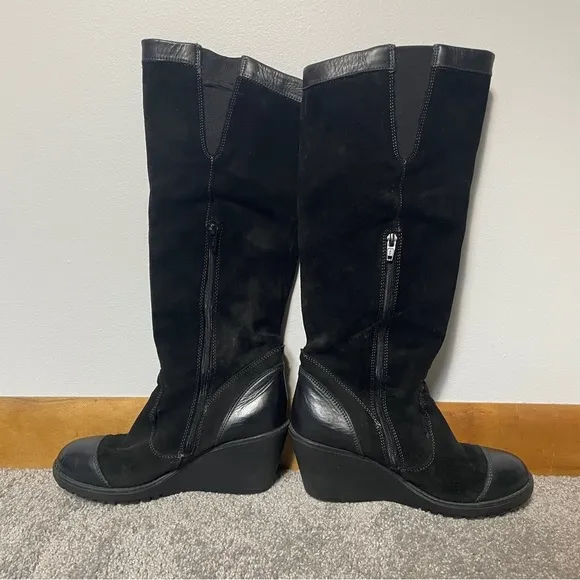 Rare Vintage Puma Wedge Knee High Riding Boots Women’s Size 7 EU 37