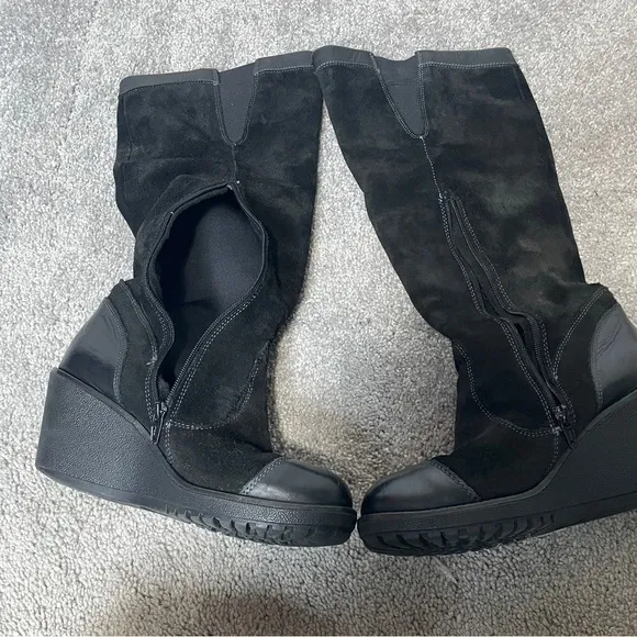 Rare Vintage Puma Wedge Knee High Riding Boots Women’s Size 7 EU 37