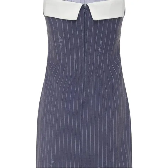 RARE! With Jean Chloe Corset Dress in Pin Me pinstripe
