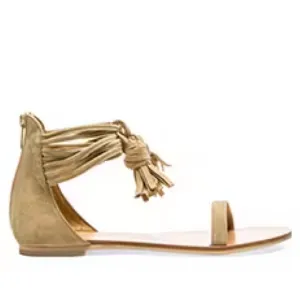 Raye X Revolve Skye Sandals in Tan Suede