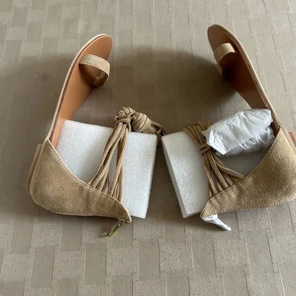 Raye X Revolve Skye Sandals in Tan Suede