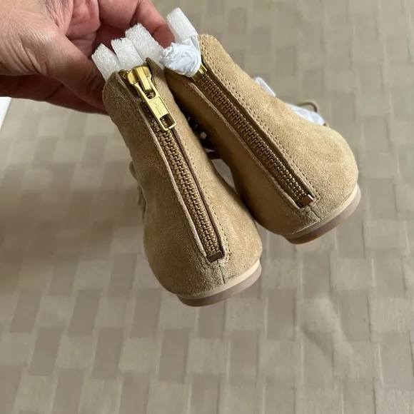 Raye X Revolve Skye Sandals in Tan Suede
