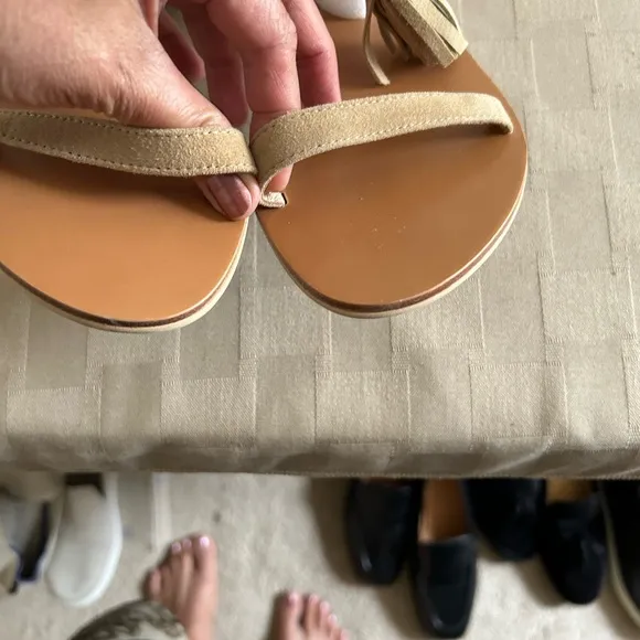Raye X Revolve Skye Sandals in Tan Suede