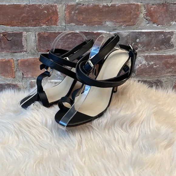 Raye X Stone Cold Fox Milan  Black Strappy Heeled Sandals, Size 8