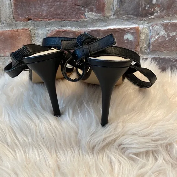 Raye X Stone Cold Fox Milan  Black Strappy Heeled Sandals, Size 8
