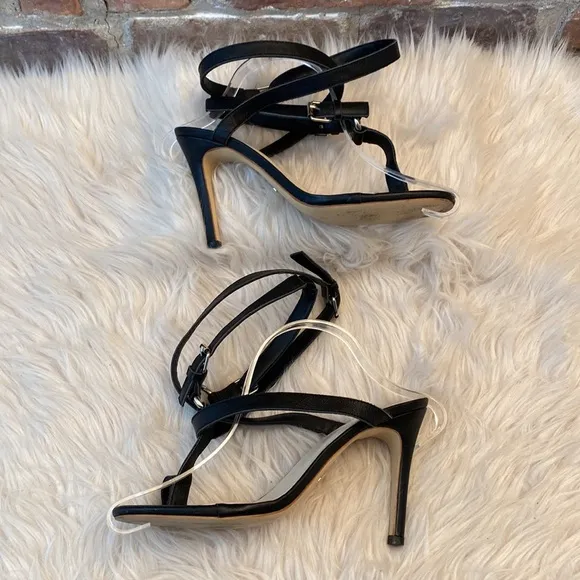 Raye X Stone Cold Fox Milan  Black Strappy Heeled Sandals, Size 8