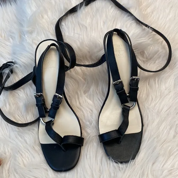 Raye X Stone Cold Fox Milan  Black Strappy Heeled Sandals, Size 8