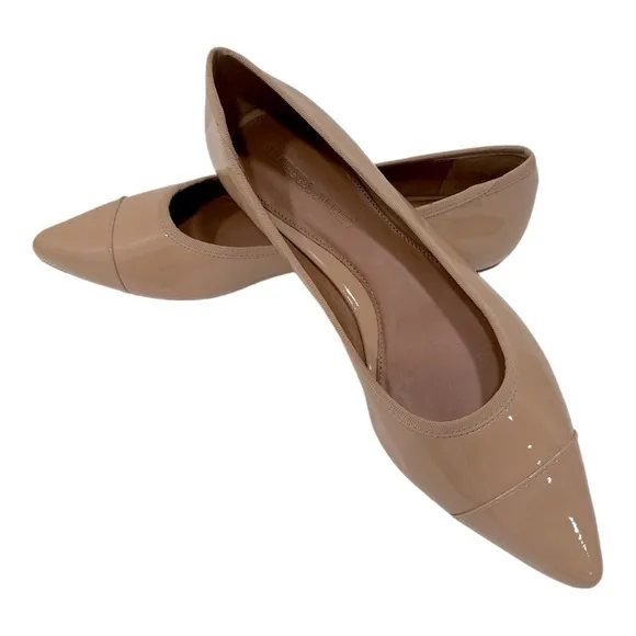 Rebecca AllenThe Women's Skim Flats Cream Patent Leather size 8 M