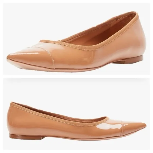 Rebecca AllenThe Women's Skim Flats Cream Patent Leather size 8 M