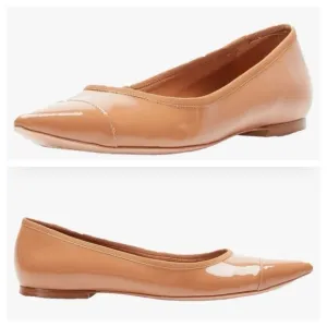 Rebecca AllenThe Women's Skim Flats Cream Patent Leather size 8 M